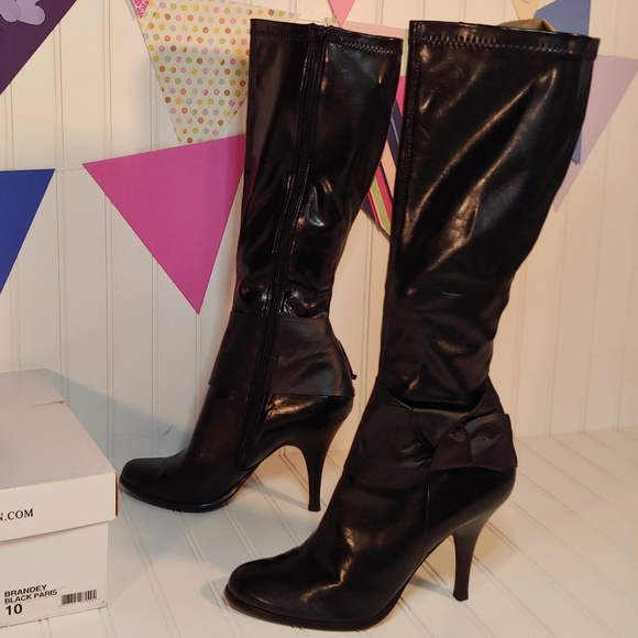 Steve Madden Brandey Black Paris Heeled Boots size 10 - Picture 10 of 16